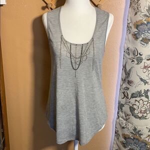 Emma & Sam Gray Racerback Tank Size Small